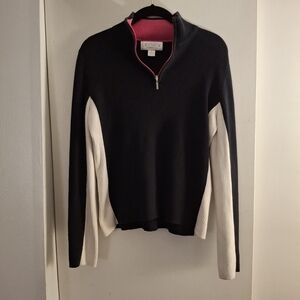 Casual Corner Annex Stretch Women's Black, White, And Pink Sweater